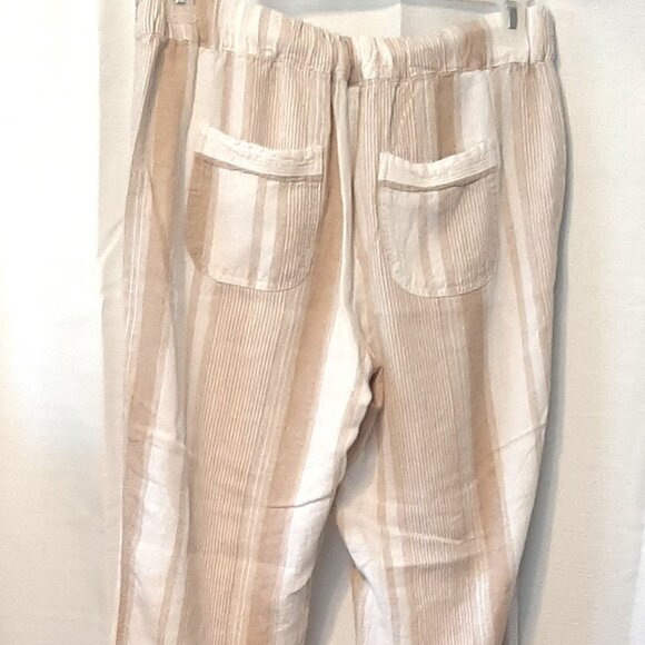 Per Se Linen Blend  Pull-On Drawstring Pants Size M - Picture 1 of 5